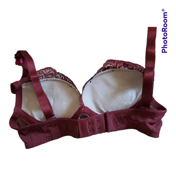 The Little Bra Company Lucia Lace Burgundy Bra Size 28A - Picture 3 of 5